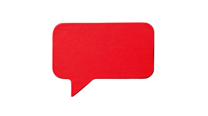 Leinwandbilder - Red speech bubble communicating a message on transparent background