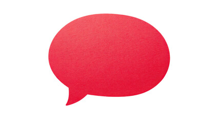 Leinwandbilder - Red speech bubble communicating information on transparent background
