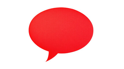 Leinwandbilder - Red speech bubble communicating important message on transparent background