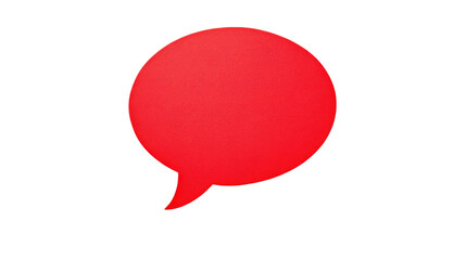 Leinwandbilder - Red speech bubble communicating a message on transparent background