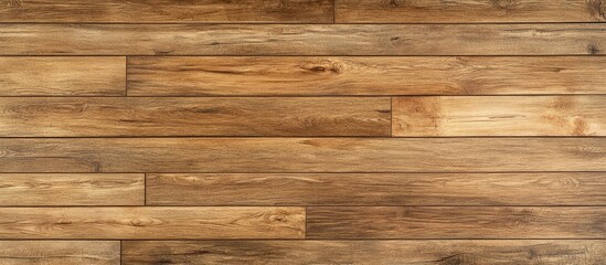 Wall Mural - Wood floor panels featuring varying shades of brown with a textured finish, ideal for home renovation and tile installation projects.