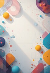 Poster - Abstract Colorful Shapes and Spheres Design