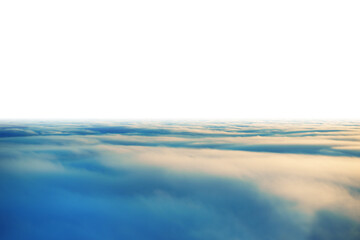 Wall Mural - sunset fluffy clouds background in png isolated on transparent background
