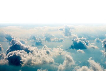 Wall Mural - sunset fluffy clouds background in png isolated on transparent background
