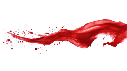 Poster - red liquid splashing with transparent background