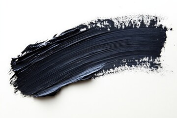 Fototapete - Stark black paint stroke on a white canvas showing texture and contrast in artistic expression