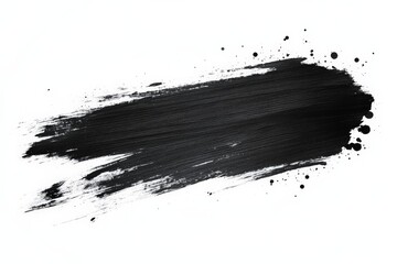 Poster - Black paint splash on white background creating an artistic contrast
