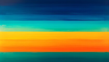 Wall Mural - Bold gradient stripes in vibrant shades of orange, blue, and green creating a striking abstract theme