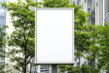 mockup for street advertising poster in urban setting.