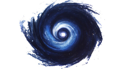 Leinwandbilder - The image depicts a mesmerizing spiral of a blue nebula and countless stars resembling a cosmic whirlpool or vortex.
