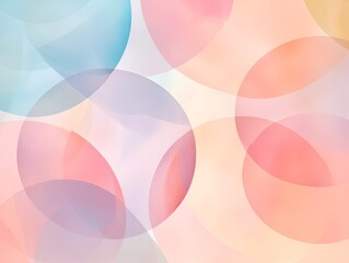 Sticker - Soft pastel circular gradients overlapping in a harmonious abstract design with a modern vibe