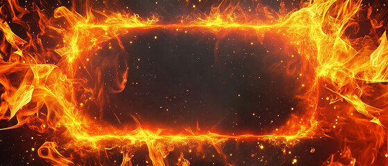 Poster - Vibrant sparks create energetic background for creative design elements