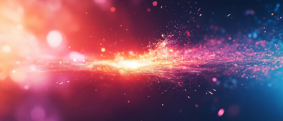 Poster - Mesmerizing abstract background of light reflections in vibrant colors and dynamic patterns