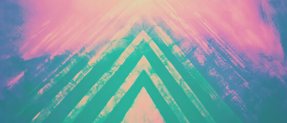 Poster - Vibrant triangular music wave forms create an engaging abstract background design