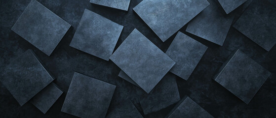 Poster - dynamic overlay of abstract shapes and light creating texture on a black background