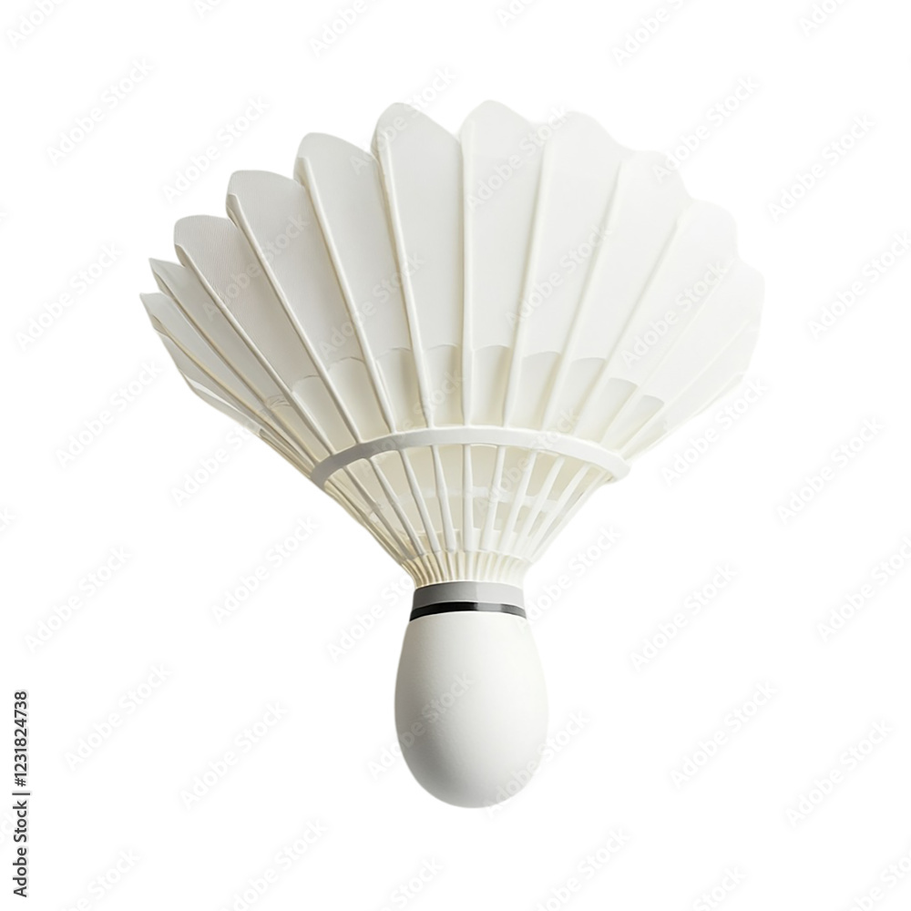 White shuttlecock or badminton ball top view isolated on transparent ...