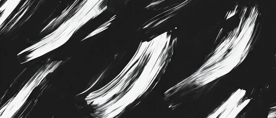 Poster - brushstroke textures create geometric shapes on a black background with a structured design