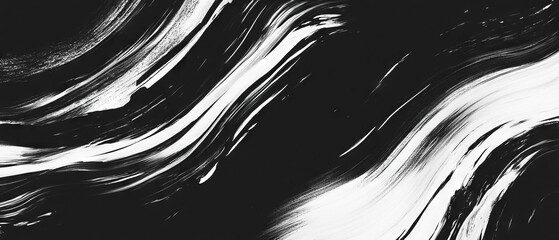 Fototapete - Dynamic brushstroke texture with smooth transitions on a black background