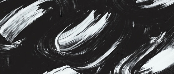 Poster - Bold brushstrokes create an intricate texture against a dark background with dry brush details
