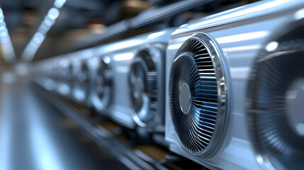 Poster - Server room fans cooling data center