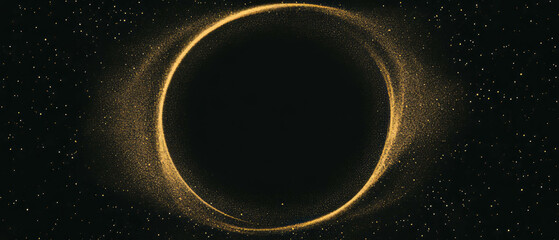Poster - Concentric circular spark patterns radiating from a central void against a dark background
