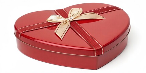 Poster - A red box with a gold ribbon tied around it