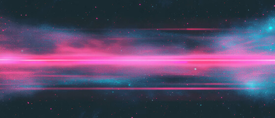 Poster - Exploration of distorted dust textures and glitching lights in digital art with a dark backdrop