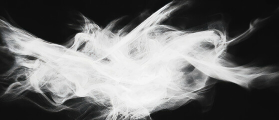 Poster - Disturbed dust cloud with dynamic motion blur against dark background