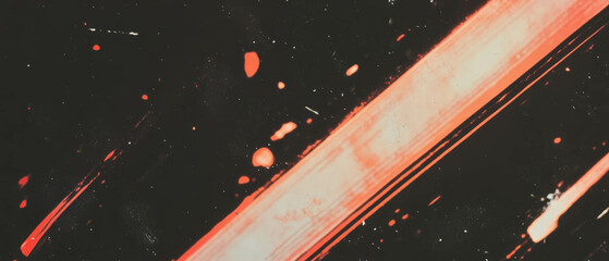 Poster - Overlay texture featuring film burn marks and aged effects on a black background