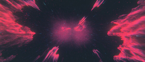 Poster - Fireworks explosions create vibrant overlay texture on black background for festive atmosphere