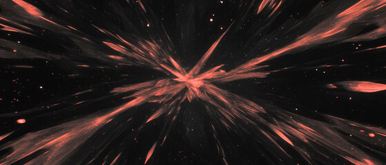 Poster - Fireworks overlay with abstract shapes and artistic design on a dark background