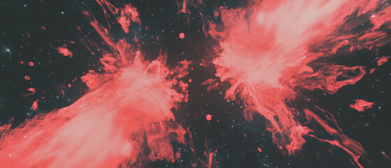 Poster - Fireworks display with synchronized bursts and vibrant colors against a dark background