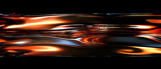 Poster - Fractal glass texture with light reflections on a dark background