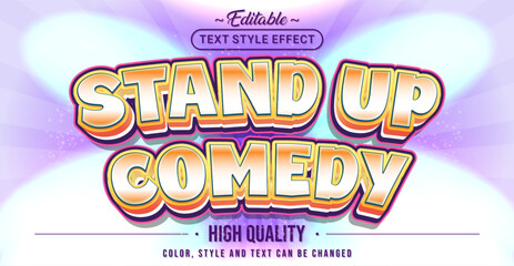 Poster - Editable text style effect - Stand Up Comedy text style theme.