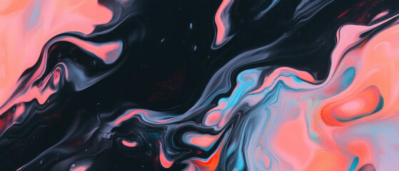 Poster - fractal overlay texture with abstract art style against a dark background