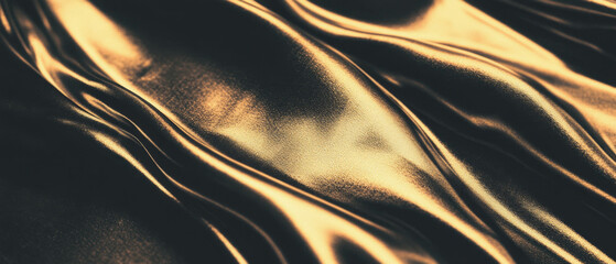 Poster - Fractal overlay texture reflecting metallic colors against a black background