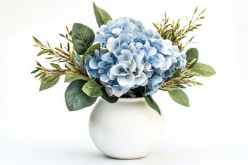 Sticker - Fresh bouquet of blue flowers and greenery in a white vase