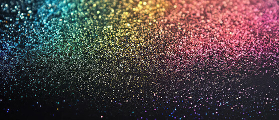 Poster - Glitter texture overlay creating a vibrant three-dimensional effect on a dark background