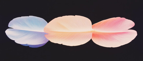 Poster - Gradient petal colors blend seamlessly against a dark background creating a stunning visual effect