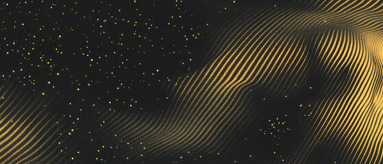 Poster - Elegant grunge halftone texture with fine dots on a subtle black background