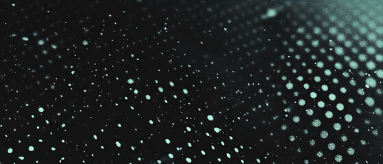 Poster - Bold high contrast grunge halftone pattern texture overlay on black background
