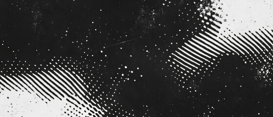 Poster - Grunge halftone texture with light dots on a dark background for modern design elements