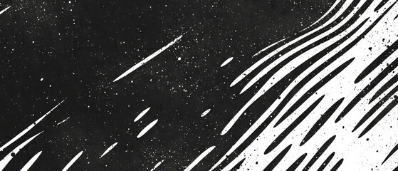 Poster - Grunge halftone overlay texture with distressed dots on a black background for vintage design