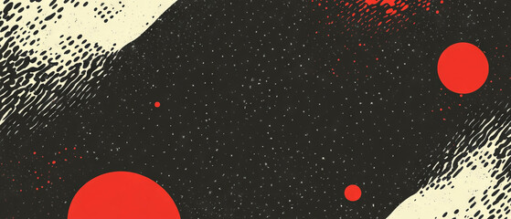 Poster - Grunge halftone overlay texture featuring dynamic patterns on a black background
