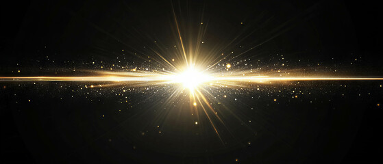 Poster - Intense light reflections create a sparkling effect on a dark background