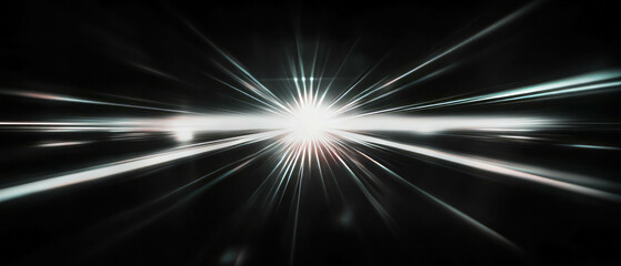Poster - Intense light reflections creating dynamic spark effects against a dark backdrop