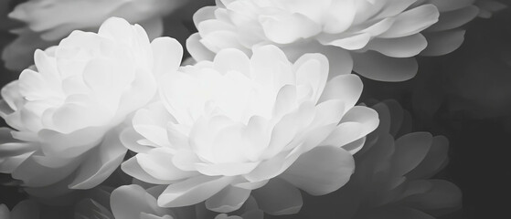 Poster - Softly glowing petals reflecting light against a dark background