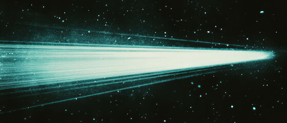 Poster - Bright streaks of light against a black background create an ethereal starry effect