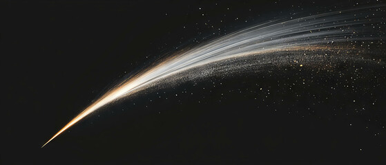 Poster - Long spark trails creating a blazing streak effect on a black background for branding purposes