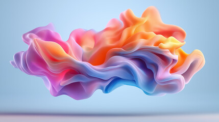 Poster - Colorful abstract shapes in motion showcasing dynamic fluidity and vibrant hues